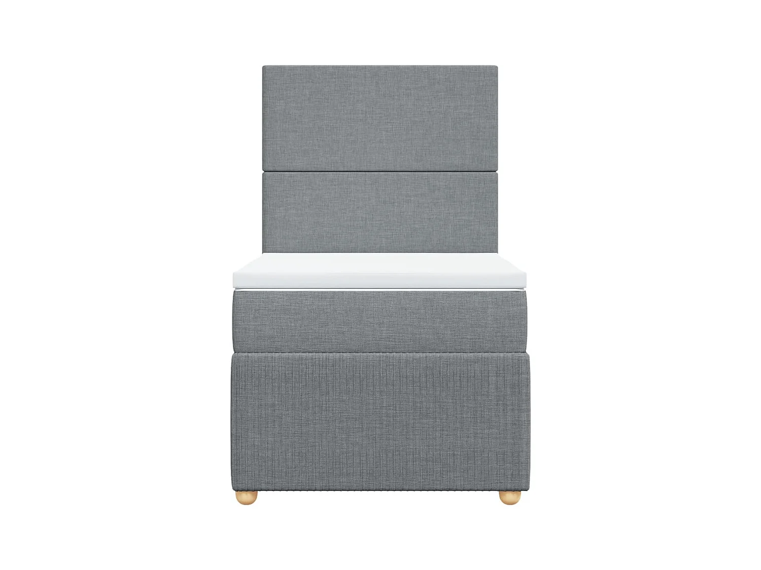 Sommier à lattes de lit et matelas Gris clair 90x190 cm Tissu