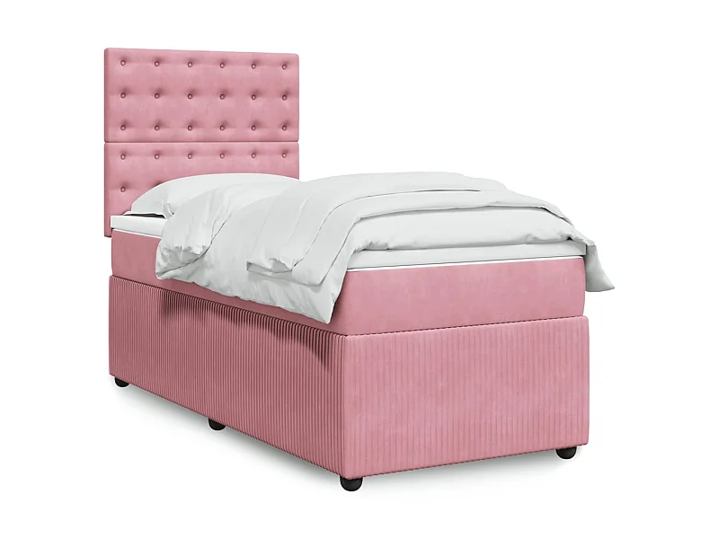 Sommier à lattes de lit et matelas Rose 80x200 cm Velours
