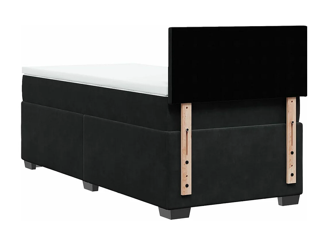 Boxspringbett mit Matratze Schwarz 80x200 cm Samt