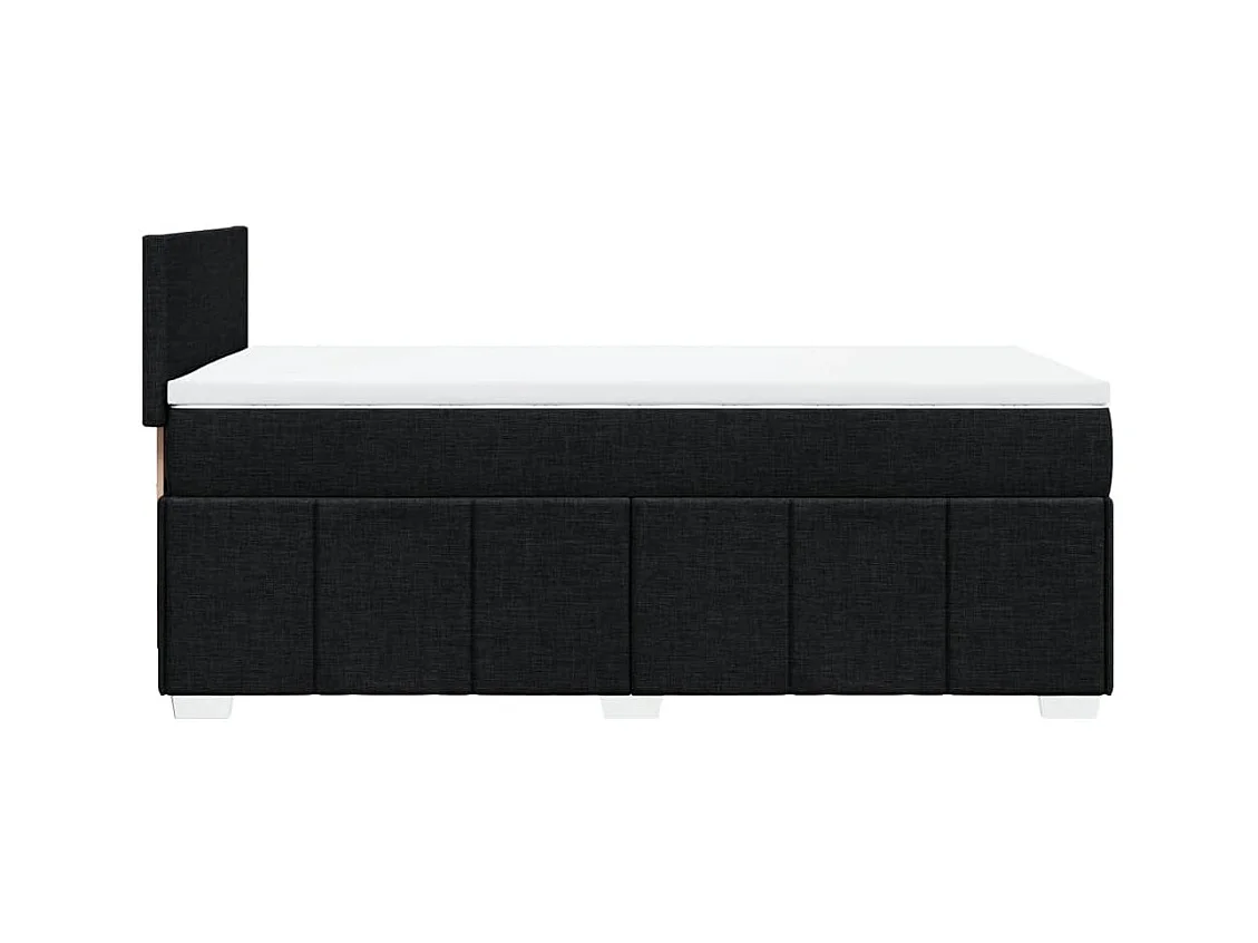 Sommier à lattes de lit et matelas Noir 80x200 cm Tissu
