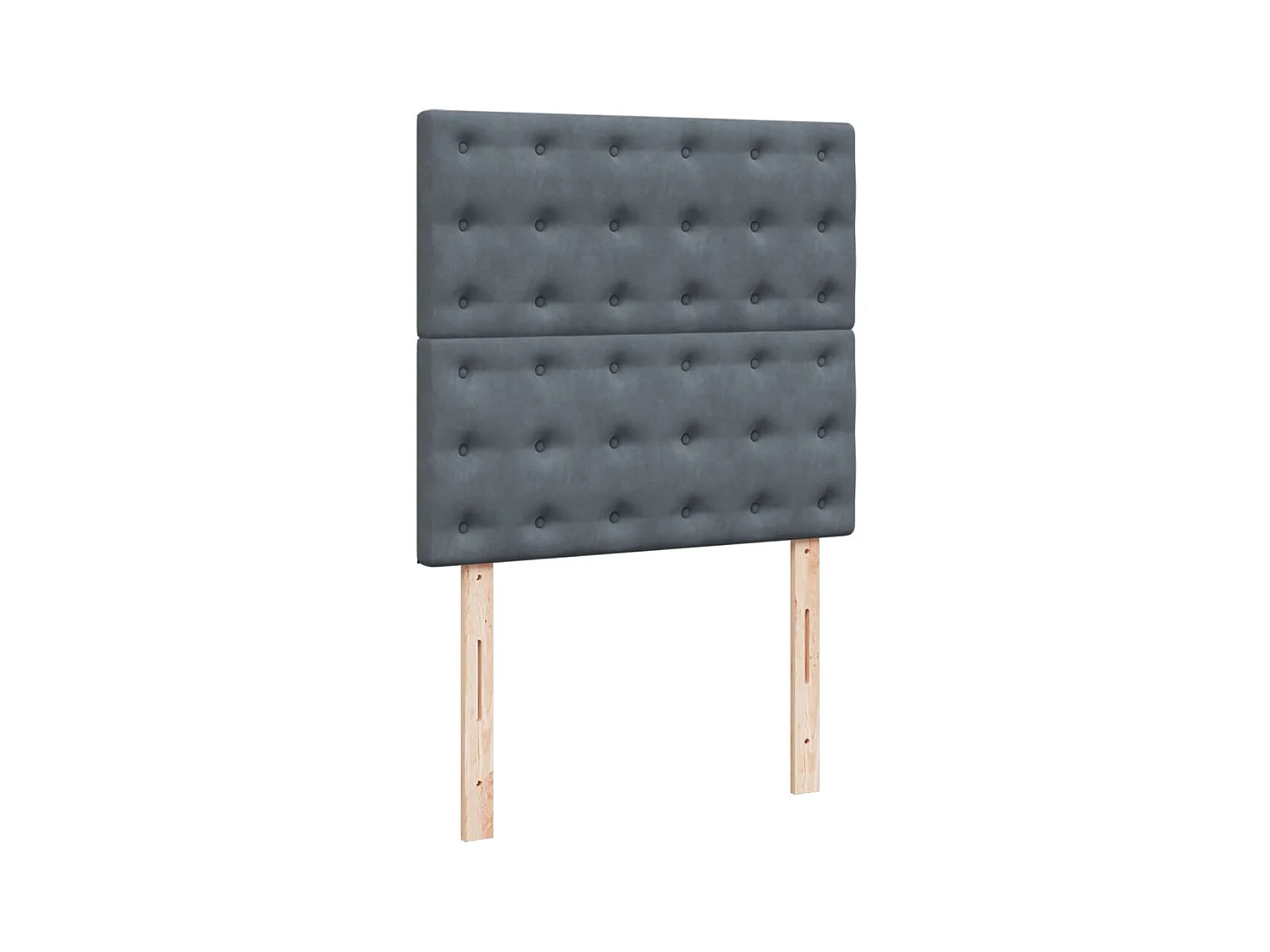 Sommier à lattes de lit et matelas Gris foncé 90x190 cm Velours