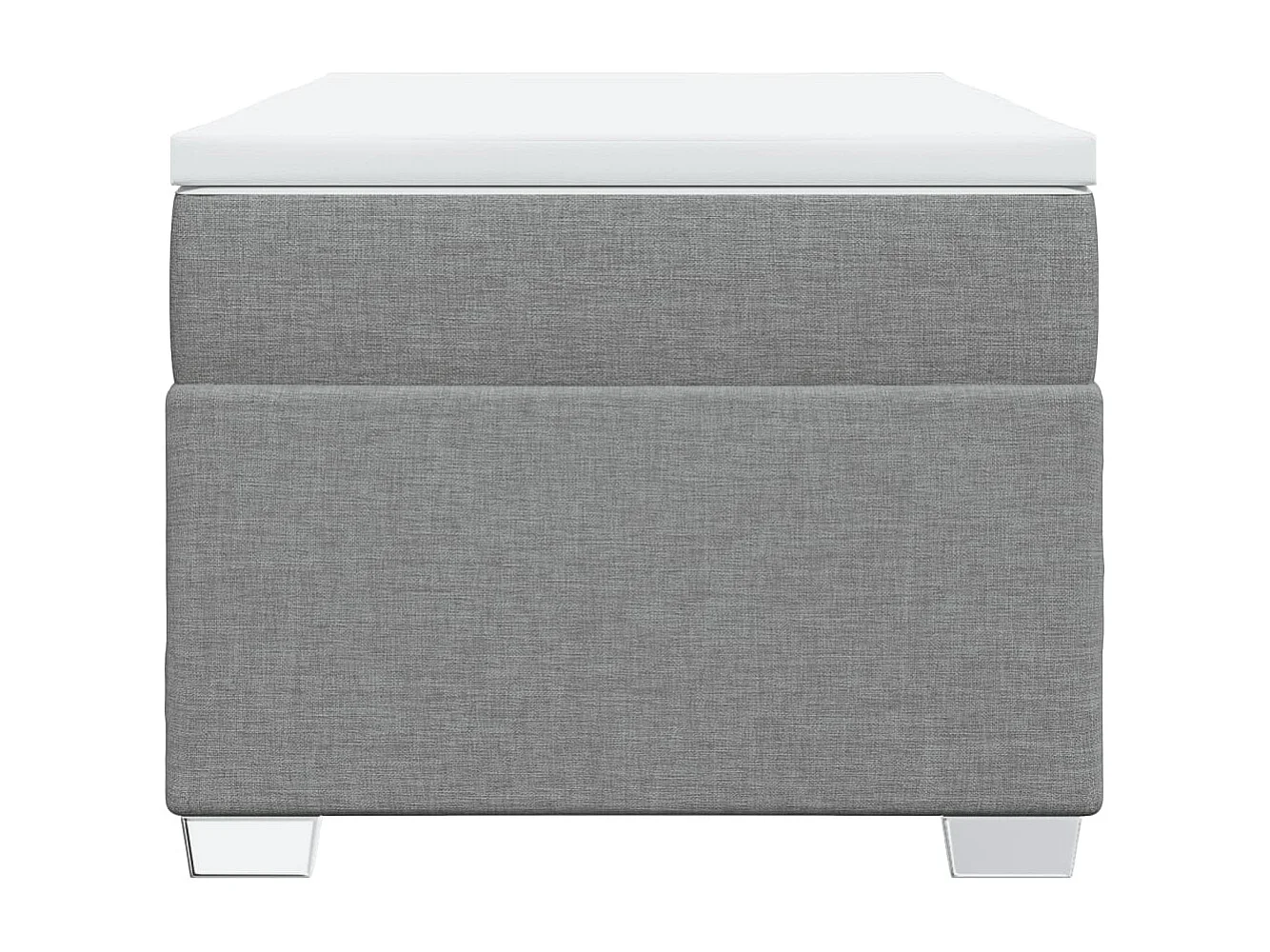 Sommier à lattes de lit et matelas Gris clair 90x190 cm Tissu