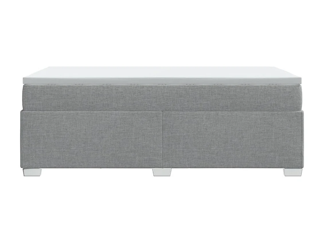 Cama com molas/colchão 90x190 cm tecido cinzento-claro