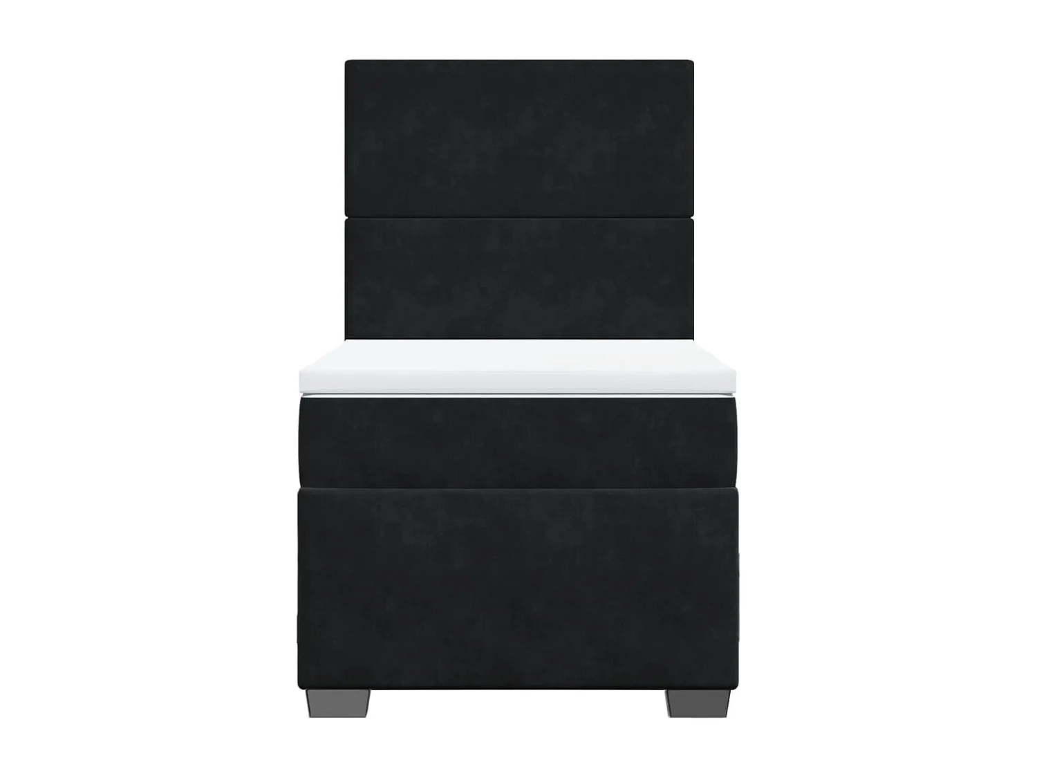 Boxspring met matras fluweel zwart 80x200 cm