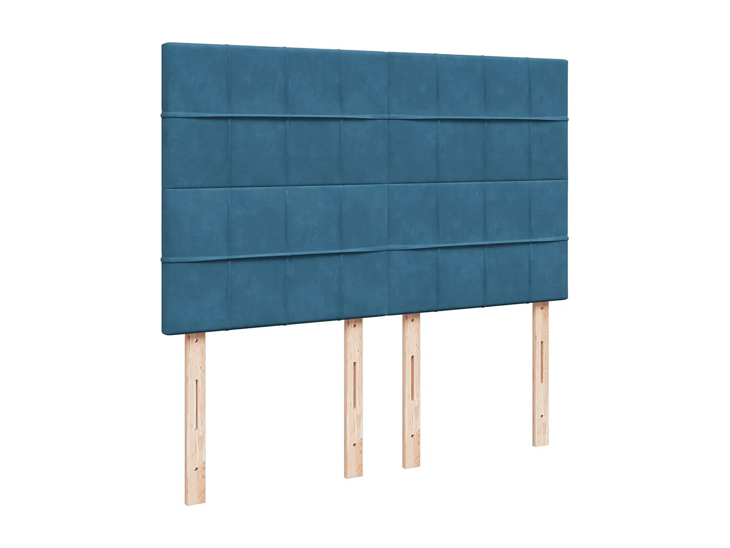 Cama com molas/colchão 140x190 cm veludo azul-escuro