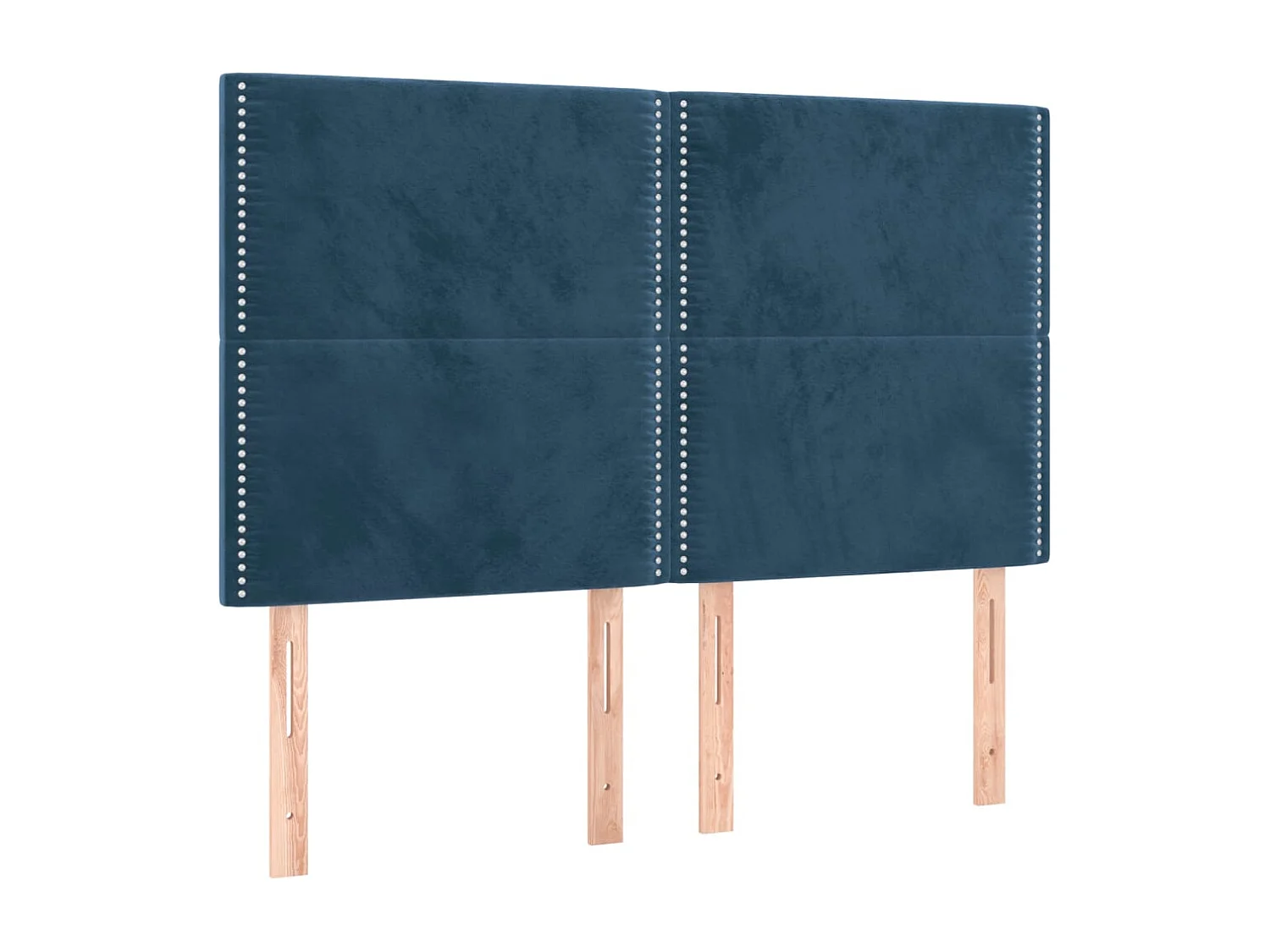 Giroletto a Molle con Materasso Blu Scuro 140x200 cm in Velluto