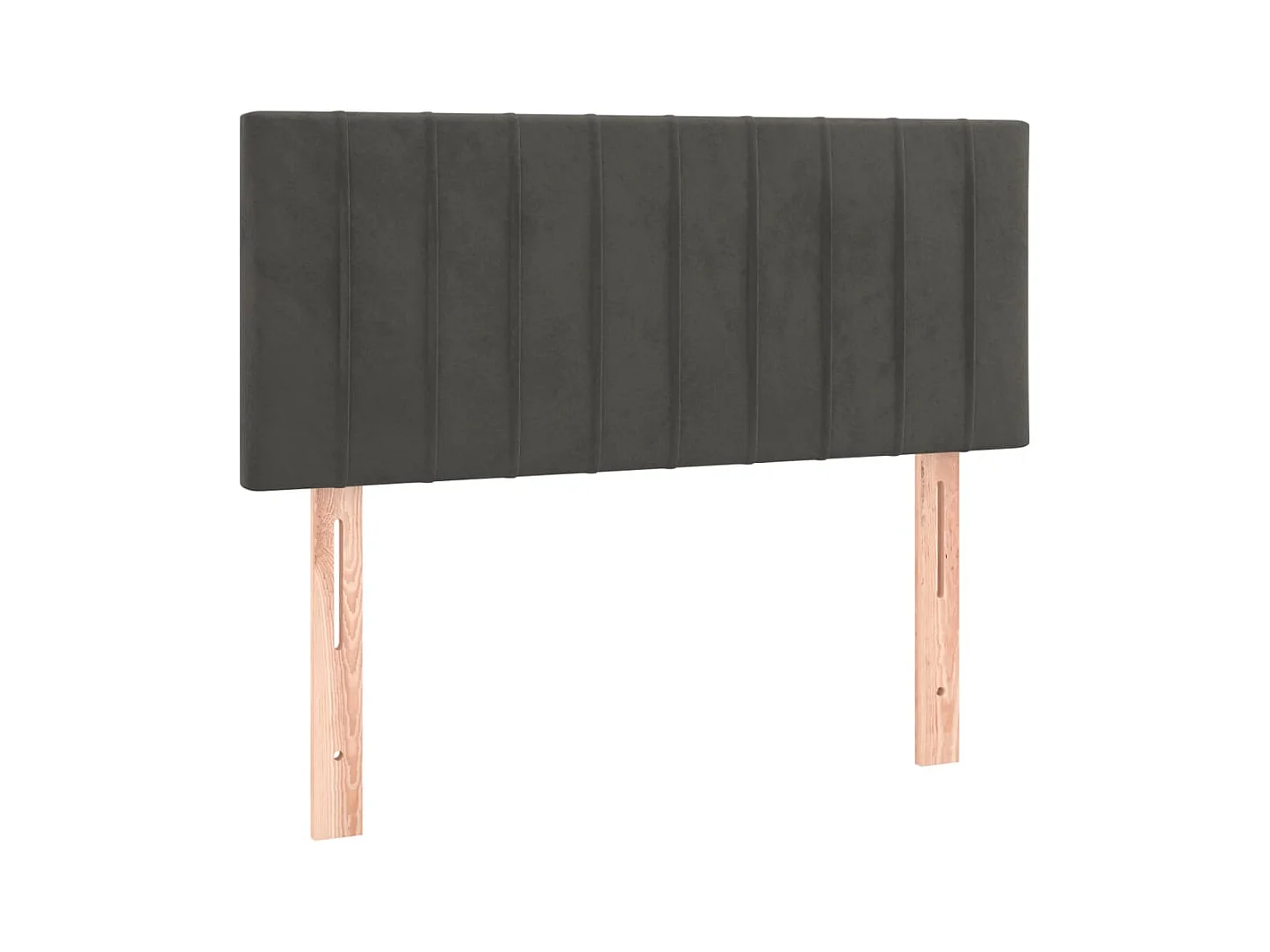 Sommier à lattes de lit et matelas Gris foncé 80x200 cm Velours