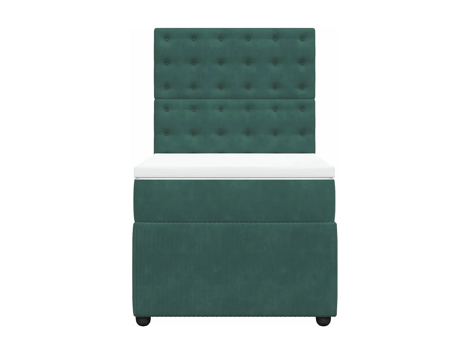 Sommier à lattes de lit et matelas Vert foncé 80x200 cm Velours