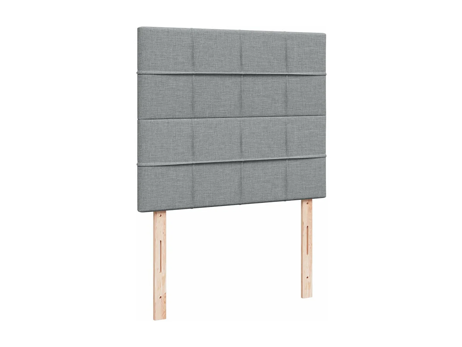 Cama box spring con colchón tela gris claro 120x190 cm