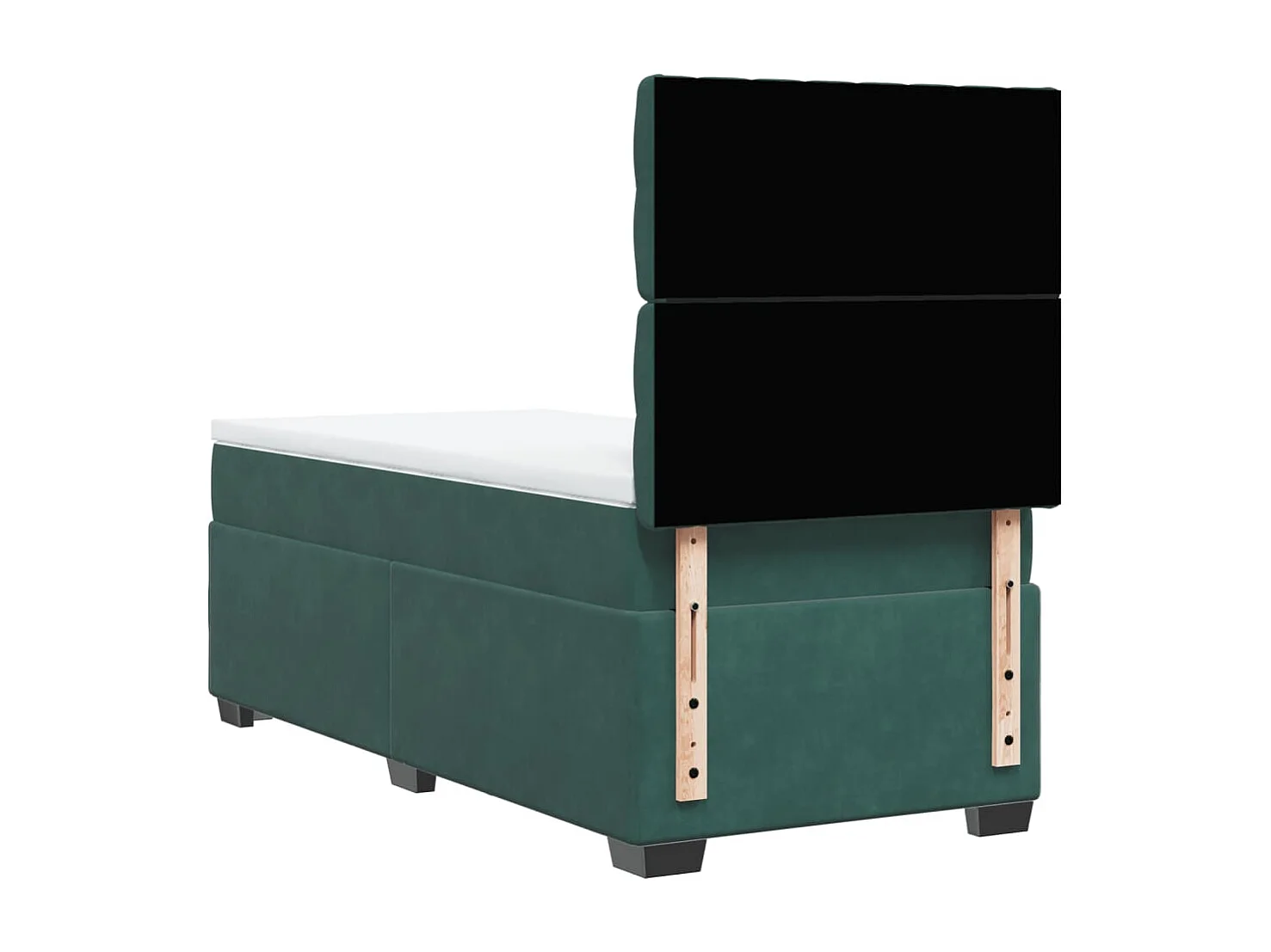 Sommier à lattes de lit et matelas Vert foncé 80x200 cm Velours
