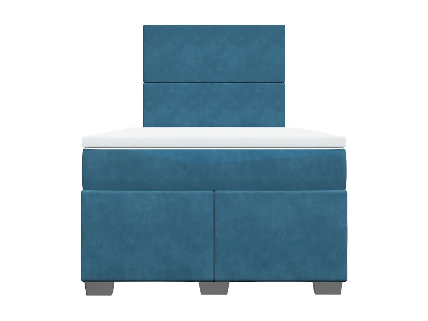 Giroletto a Molle con Materasso Blu 120x190 cm in Velluto