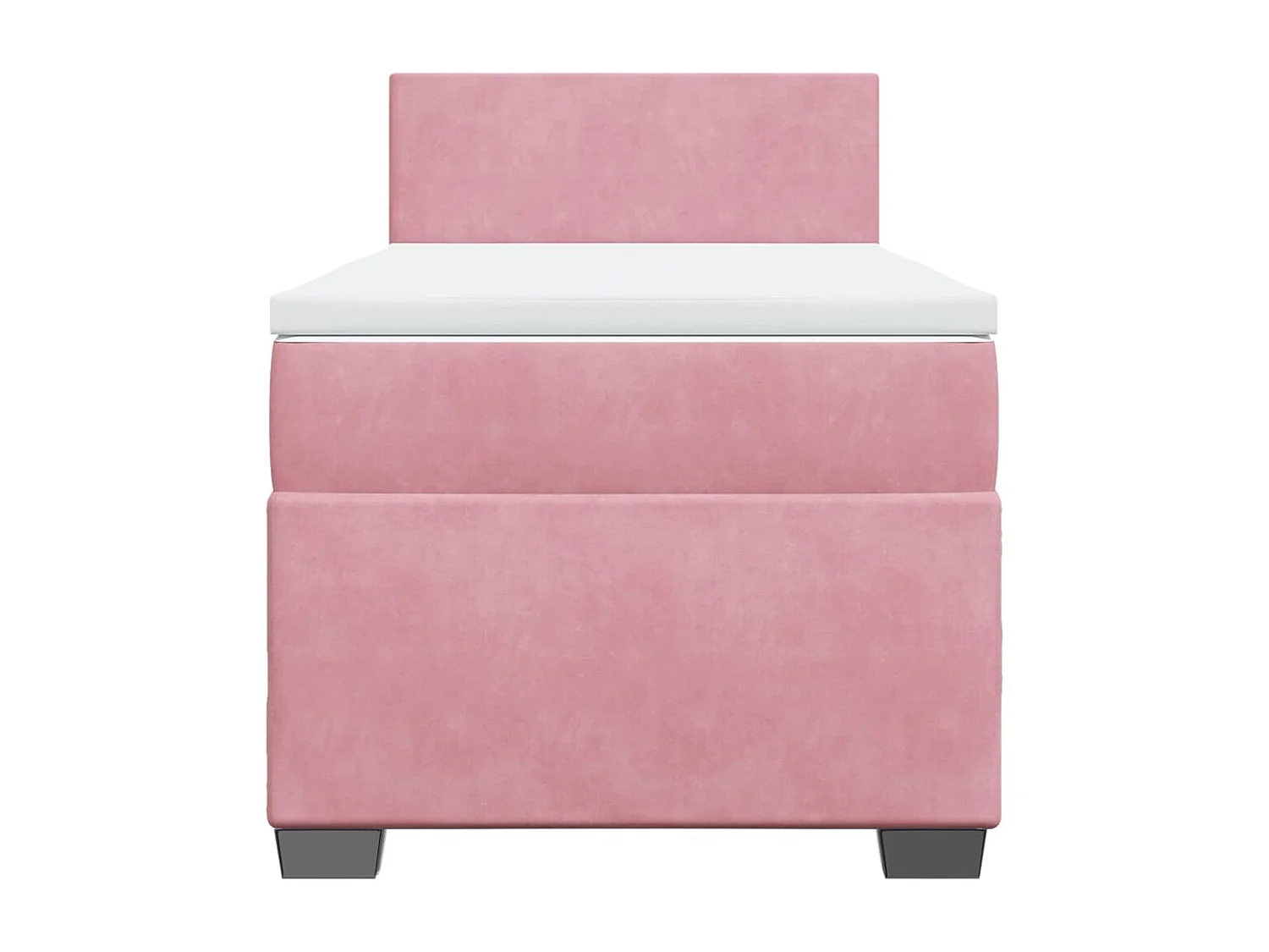 Giroletto a Molle con Materasso Rosa 80x200 cm in Velluto