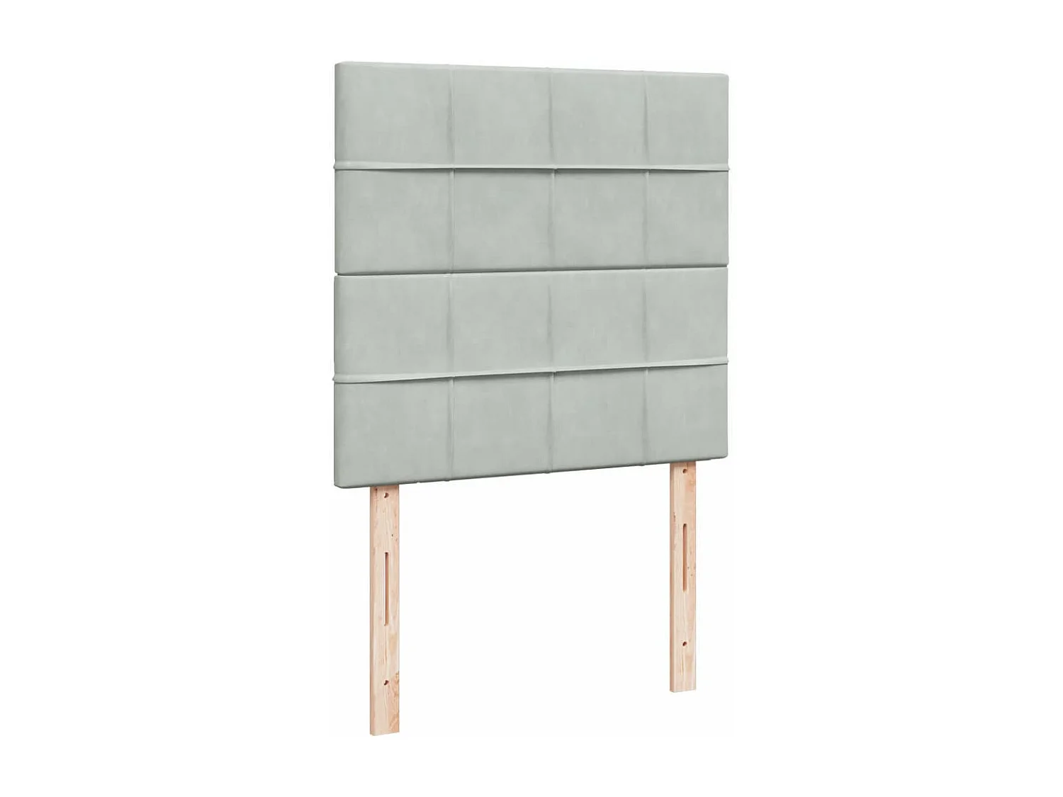 Giroletto a Molle con Materasso Grigio Chiaro 90x200 cm Velluto