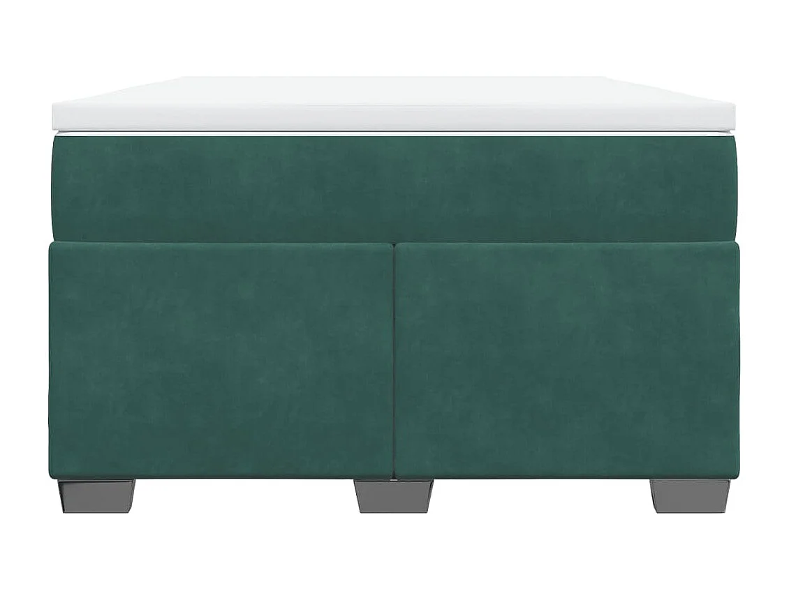 Sommier à lattes de lit et matelas Vert foncé 120x200cm Velours