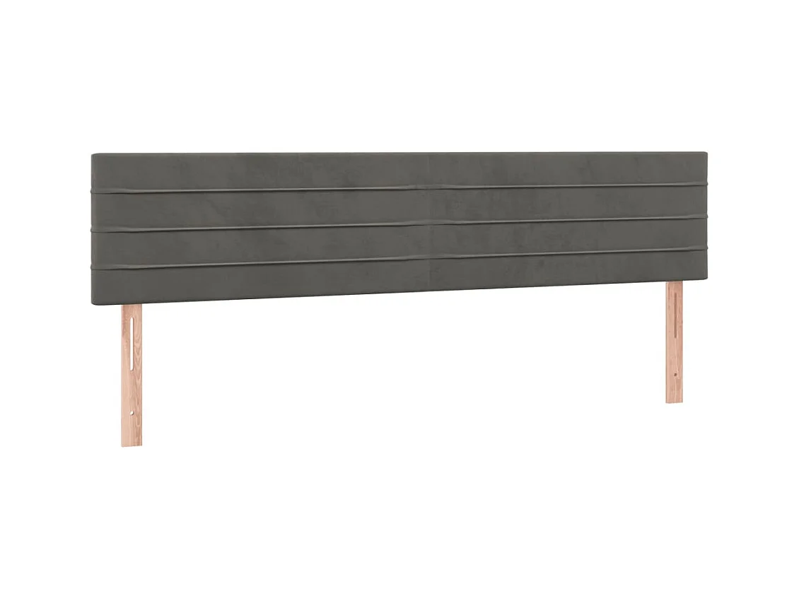 Boxspring met matras fluweel donkergrijs 120x190 cm