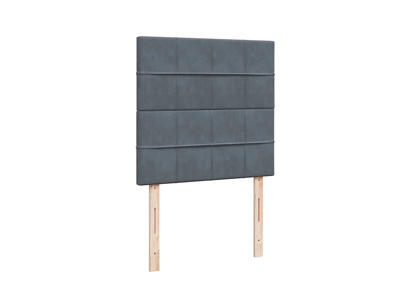 Sommier à lattes de lit et matelas Gris foncé 80x200 cm Velours