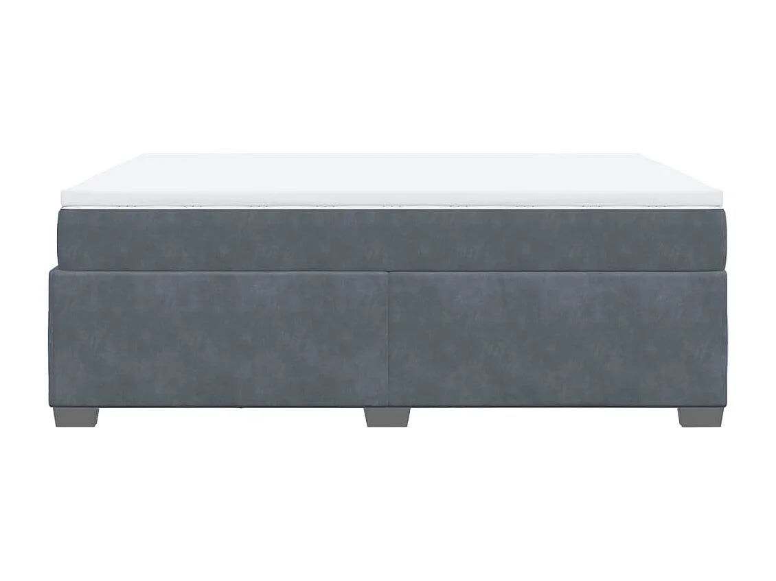 Sommier à lattes de lit et matelas Gris foncé 160x200cm Velours