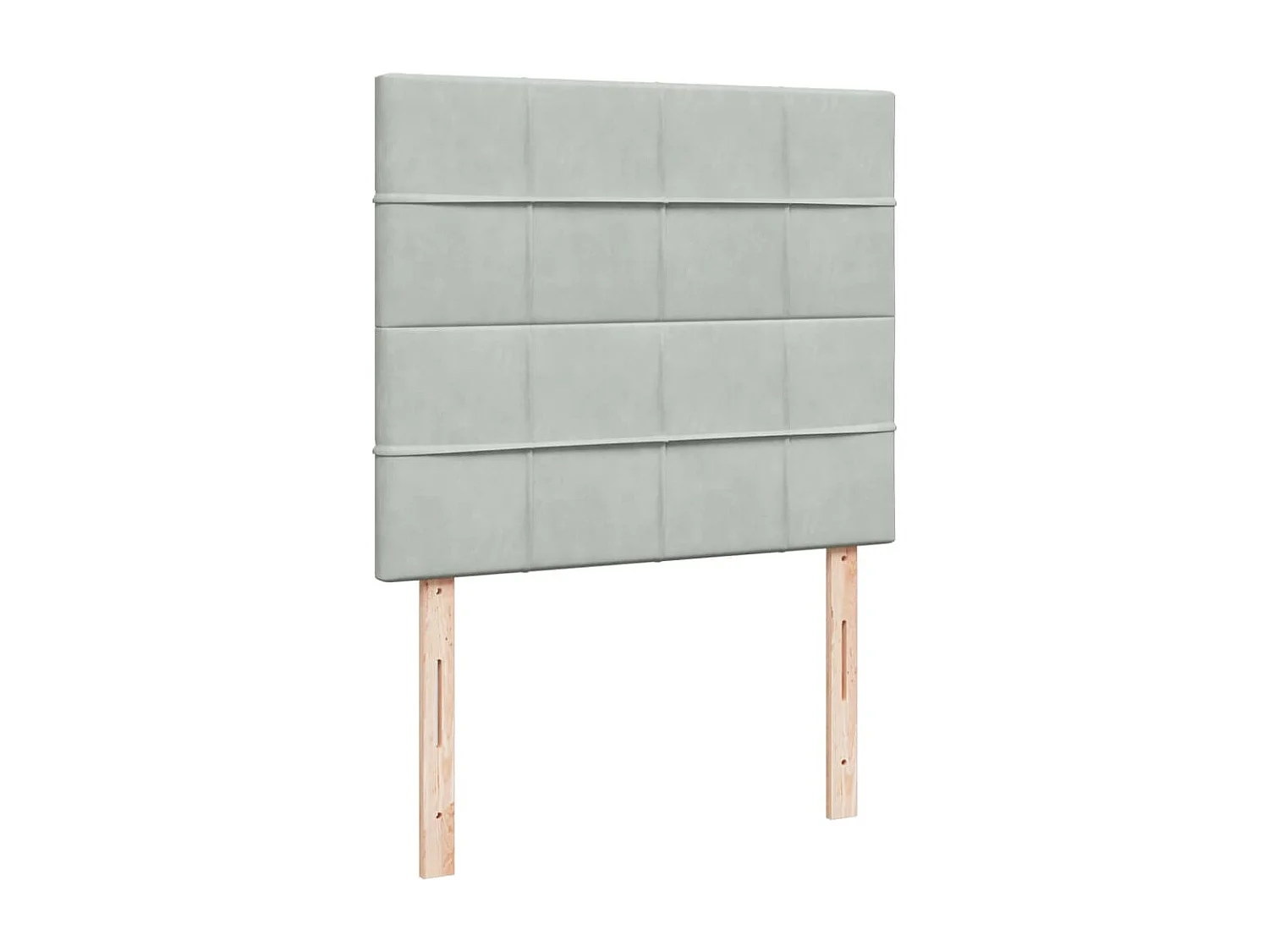 Cama box spring con colchón terciopelo gris claro 120x200 cm