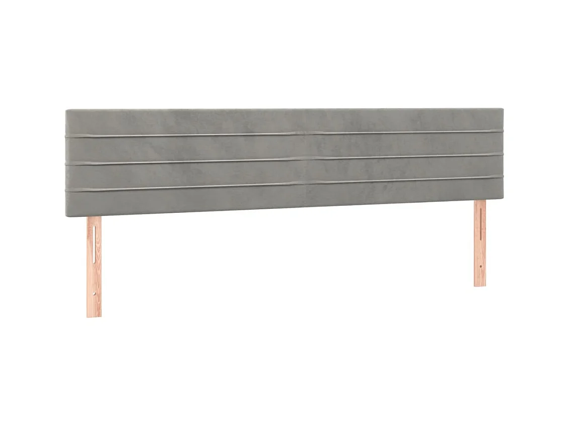 Sommier à lattes de lit et matelas gris clair 120x190cm velours