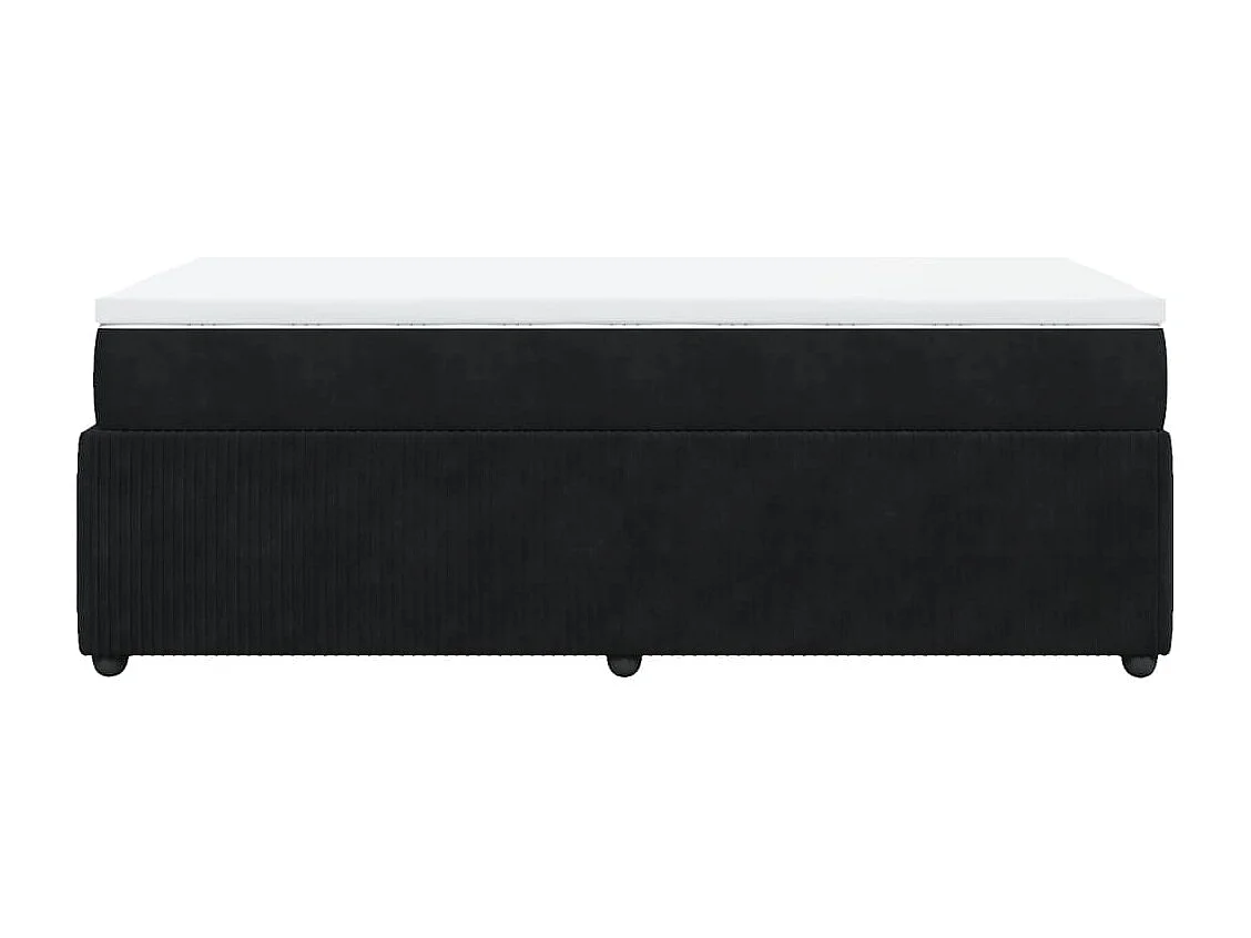 Sommier à lattes de lit et matelas Noir 80x200 cm Velours