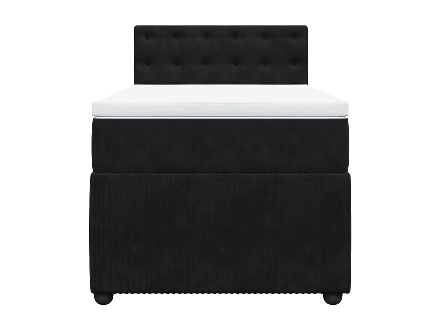 Sommier à lattes de lit et matelas Noir 80x200 cm Velours