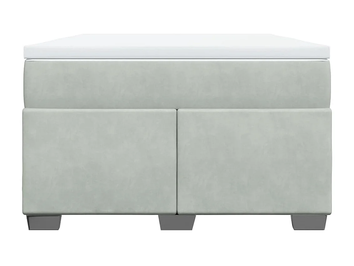 Boxspringbett mit Matratze Hellgrau 120x200 cm Samt