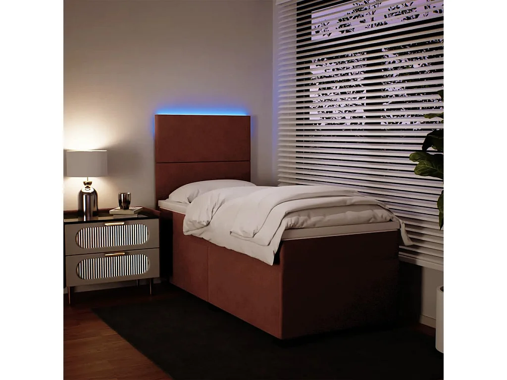 Sommier à lattes de lit et matelas Rose 80x200 cm Velours