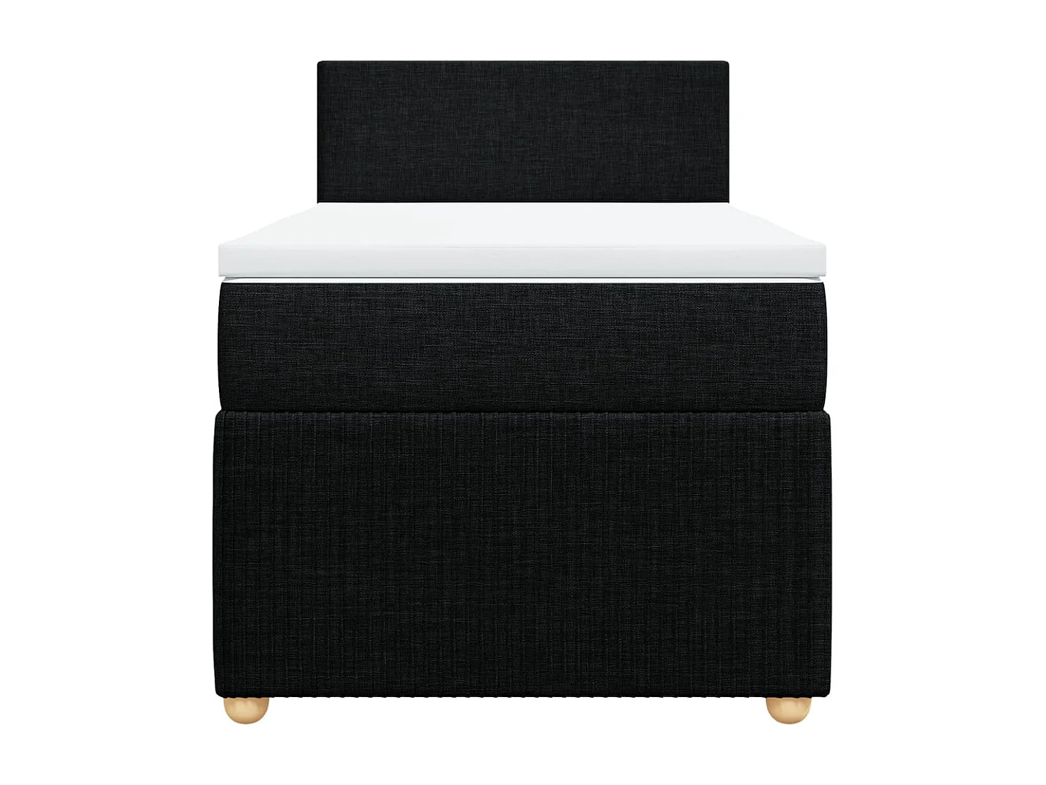 Sommier à lattes de lit et matelas Noir 80x200 cm Tissu