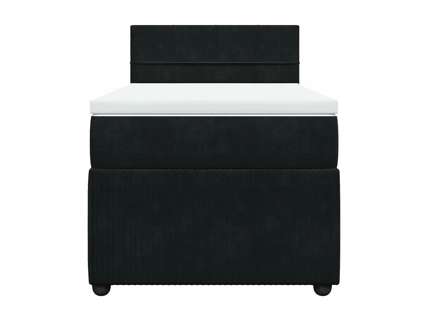 Sommier à lattes de lit et matelas Noir 80x200 cm Velours