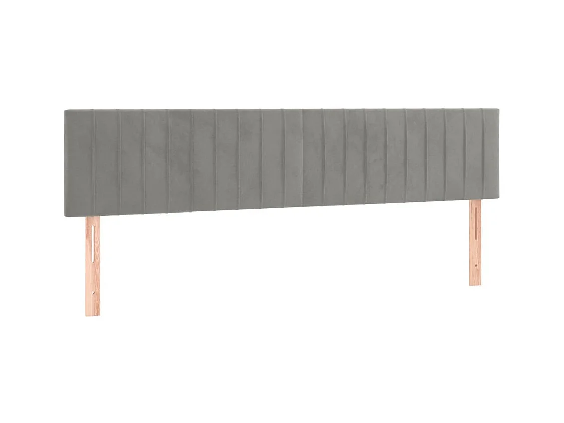 Boxspring met matras fluweel lichtgrijs 120x190 cm