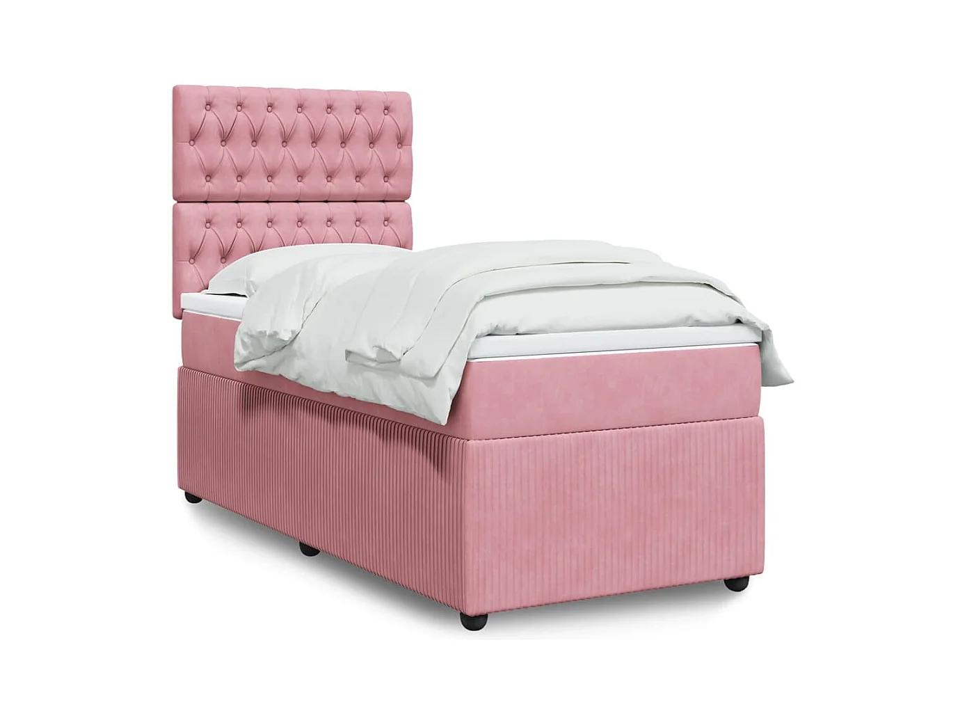 Sommier à lattes de lit et matelas Rose 80x200 cm Velours