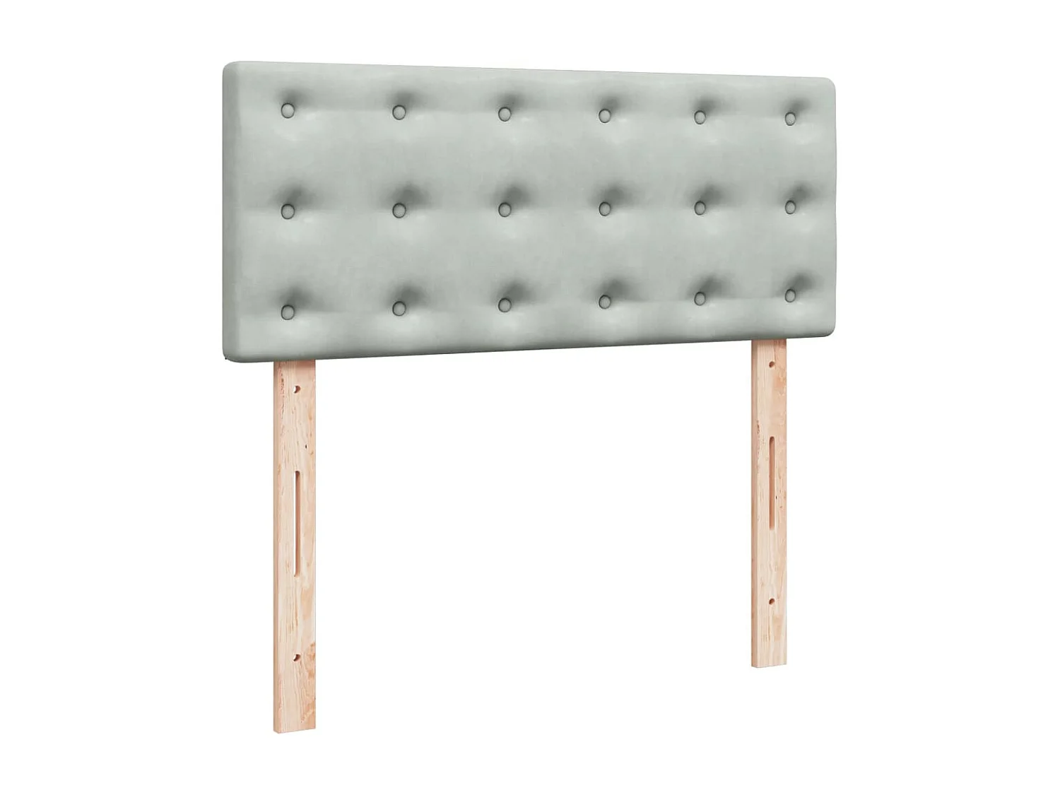 Giroletto a Molle con Materasso Grigio Chiaro 120x190cm Velluto