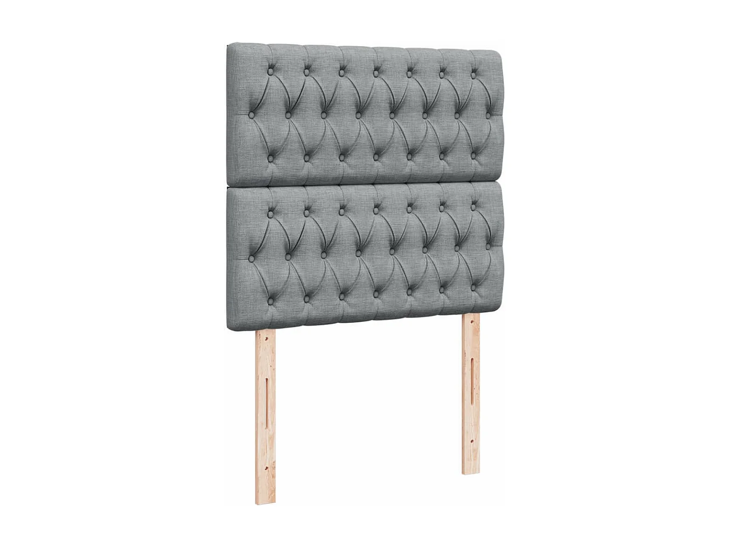 Cama com molas/colchão 90x190 cm tecido cinzento-claro