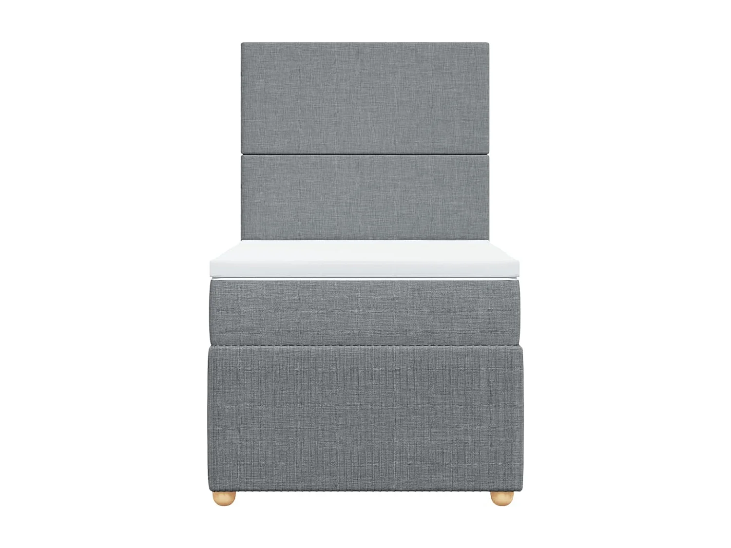 Giroletto a Molle con Materasso Grigio Chiaro 90x190 cm Tessuto