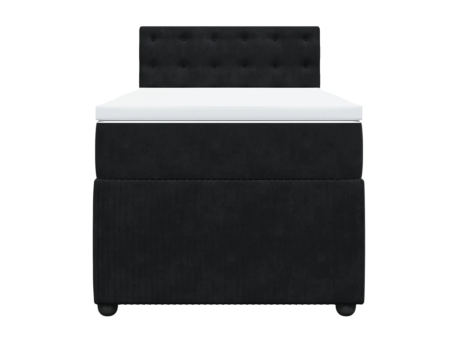 Boxspring met matras fluweel zwart 80x200 cm