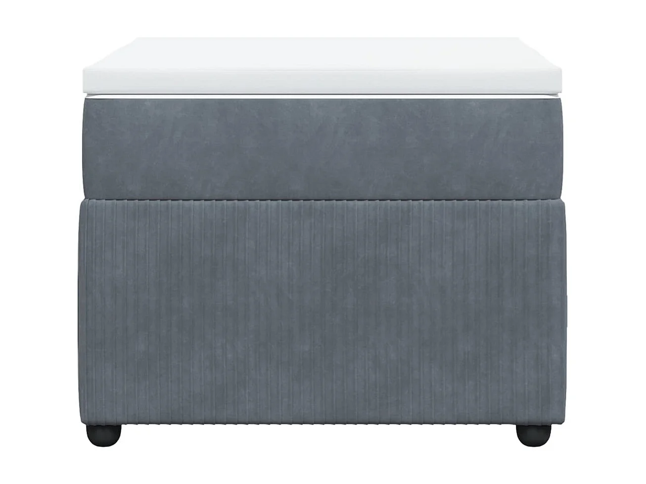 Giroletto a Molle con Materasso Grigio Scuro 80x200 cm Velluto