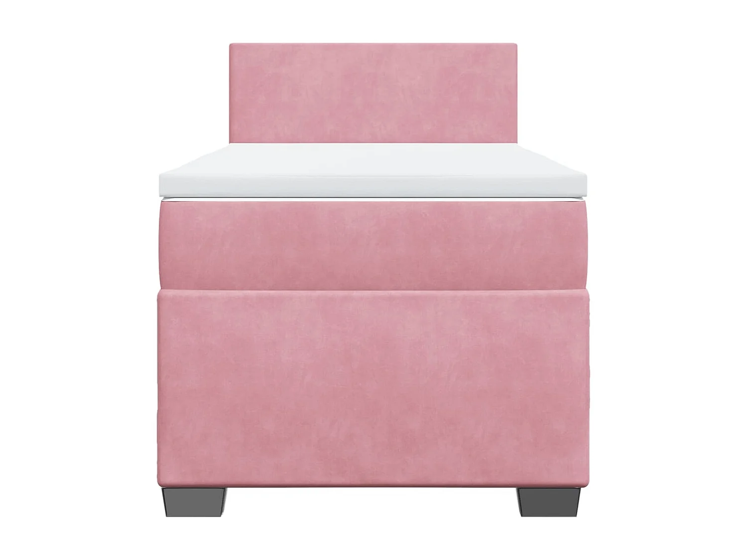 Boxspring met matras fluweel roze 80x200 cm