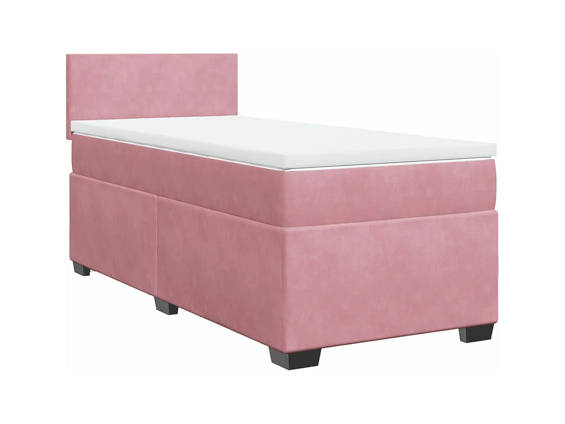 Sommier à lattes de lit et matelas Rose 80x200 cm Velours