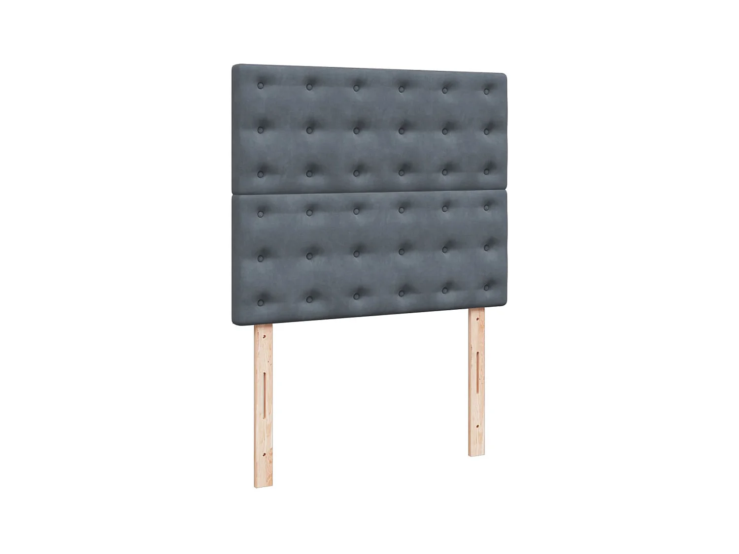 Sommier à lattes de lit et matelas Gris foncé 120x200cm Velours