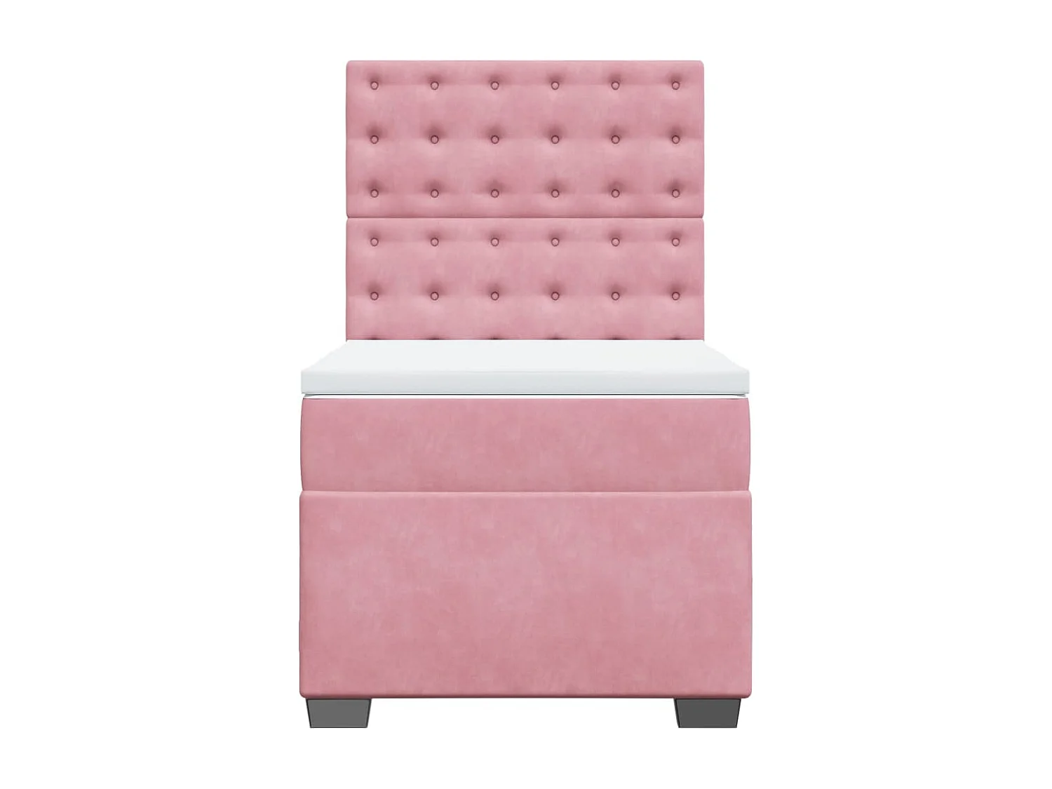 Sommier à lattes de lit et matelas Rose 80x200 cm Velours