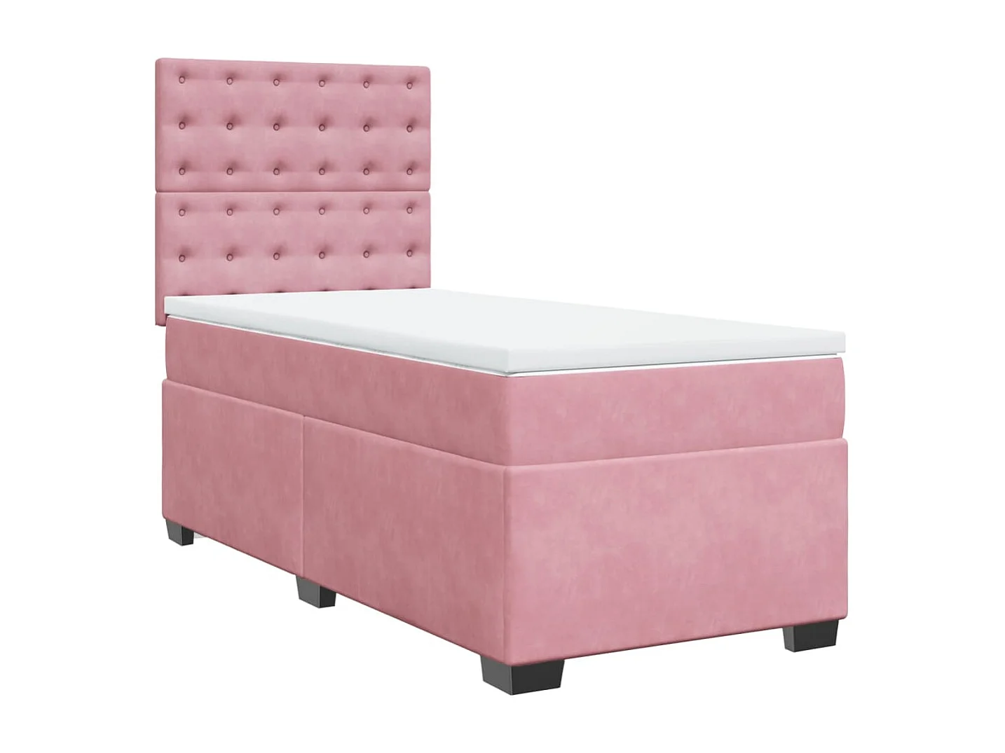 Cama com molas/colchão 80x200 cm veludo rosa