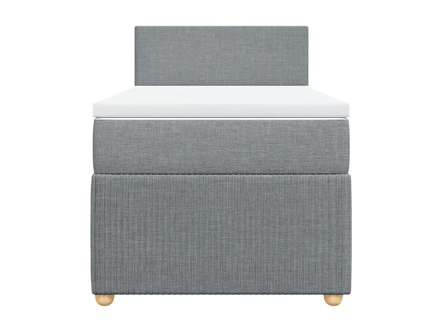 Sommier à lattes de lit et matelas Gris clair 90x190 cm Tissu