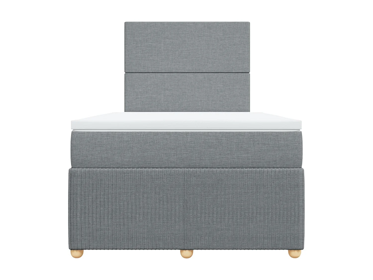 Giroletto a Molle con Materasso Grigio Chiaro 120x190cm Tessuto