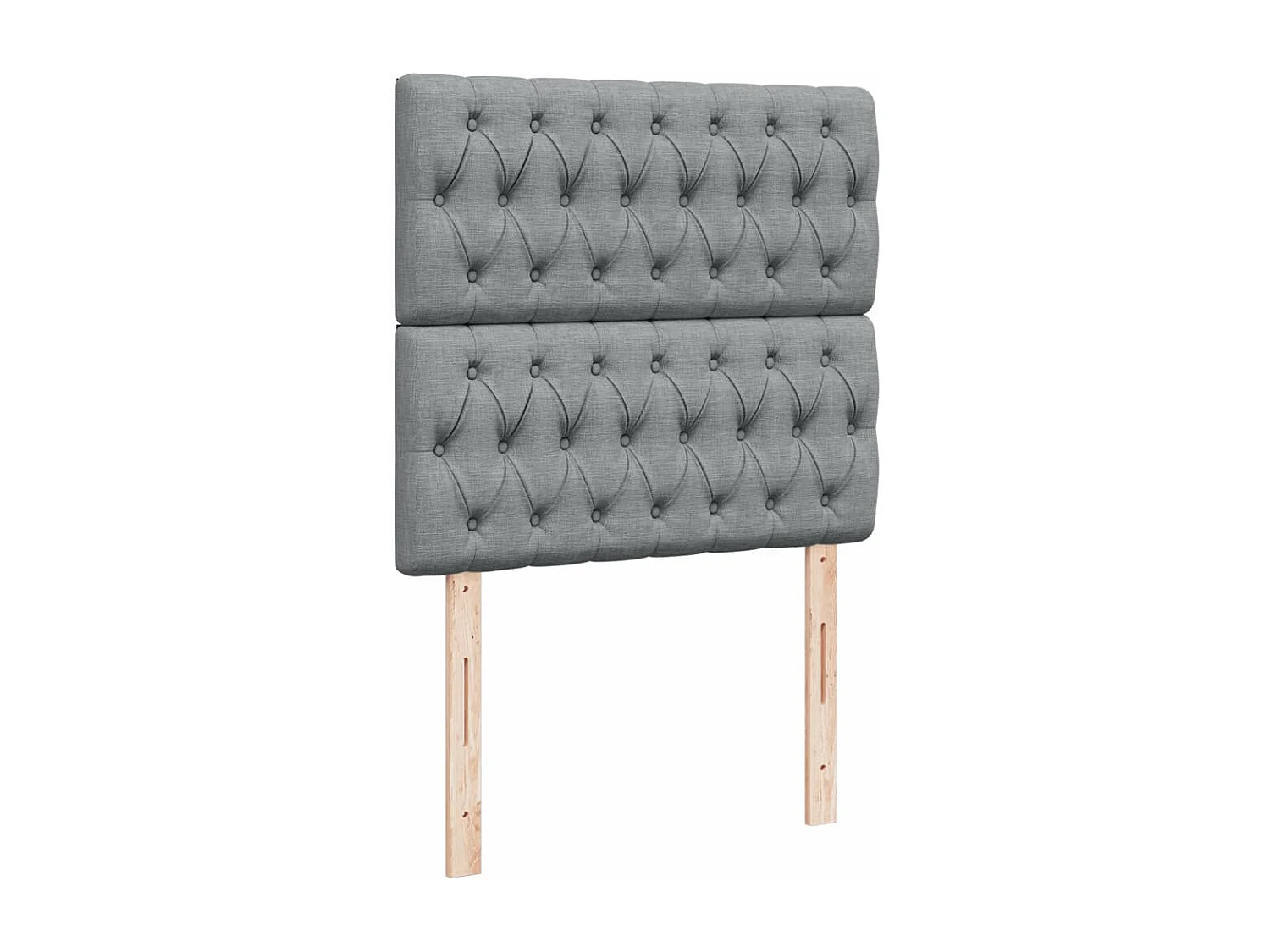 Sommier à lattes de lit et matelas Gris clair 90x190 cm Tissu