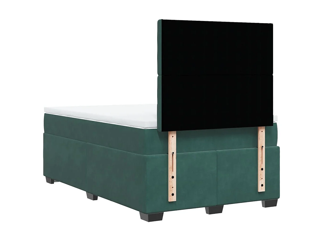 Sommier à lattes de lit et matelas Vert foncé 120x200cm Velours