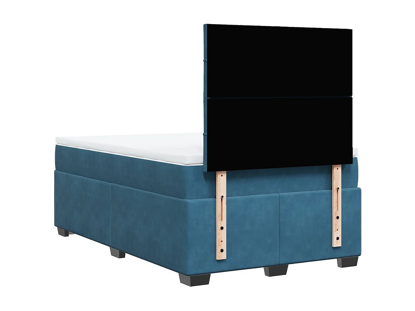 Giroletto a Molle con Materasso Blu 120x190 cm in Velluto