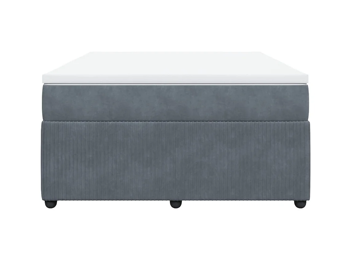 Sommier à lattes de lit et matelas Gris foncé 140x200cm Velours