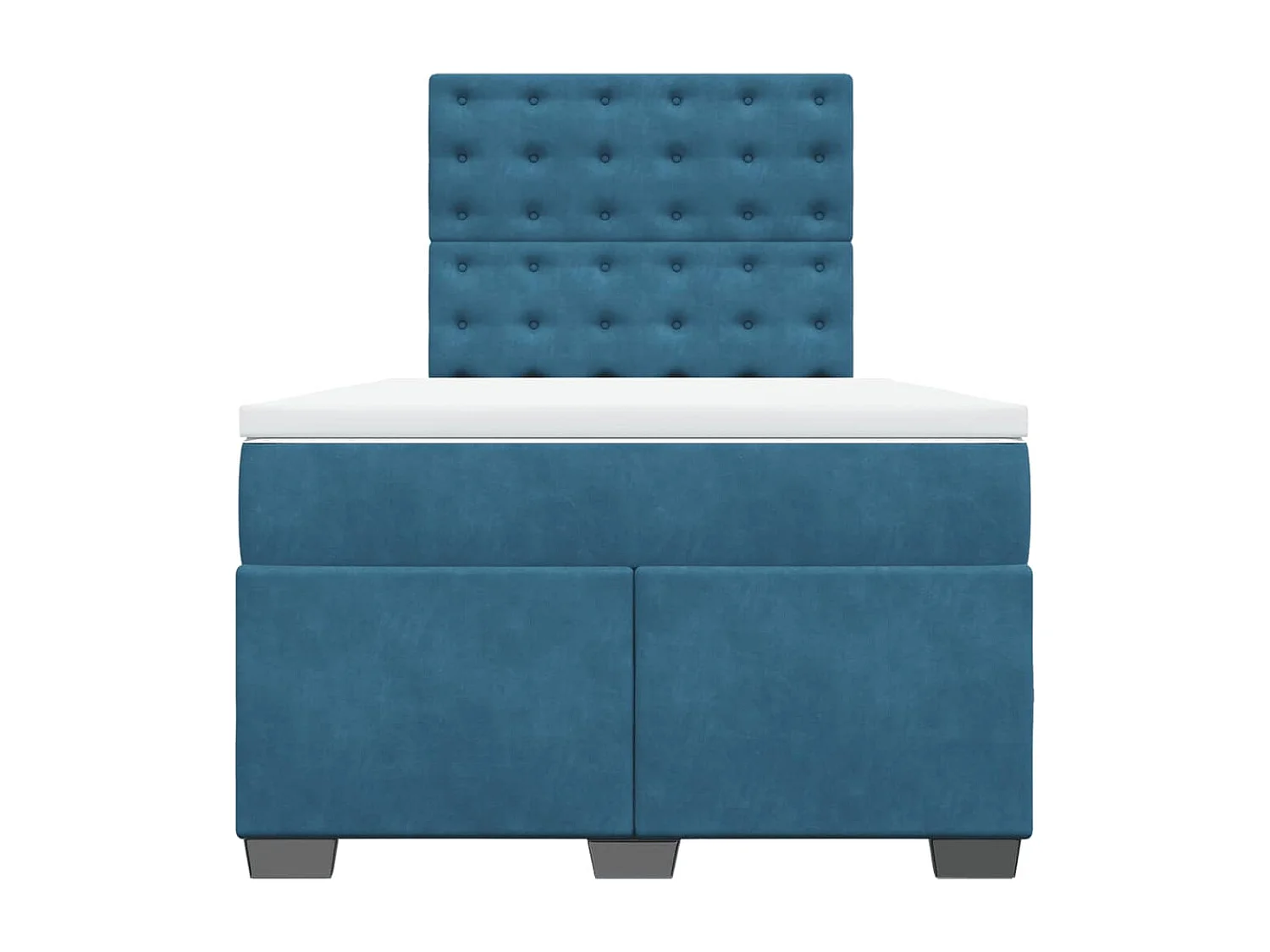 Giroletto a Molle con Materasso Blu 120x190 cm in Velluto