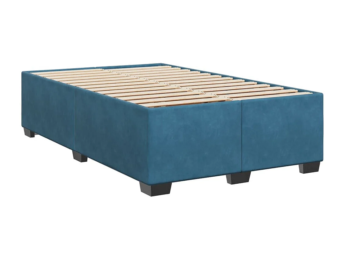 Giroletto a Molle con Materasso Blu 120x190 cm in Velluto