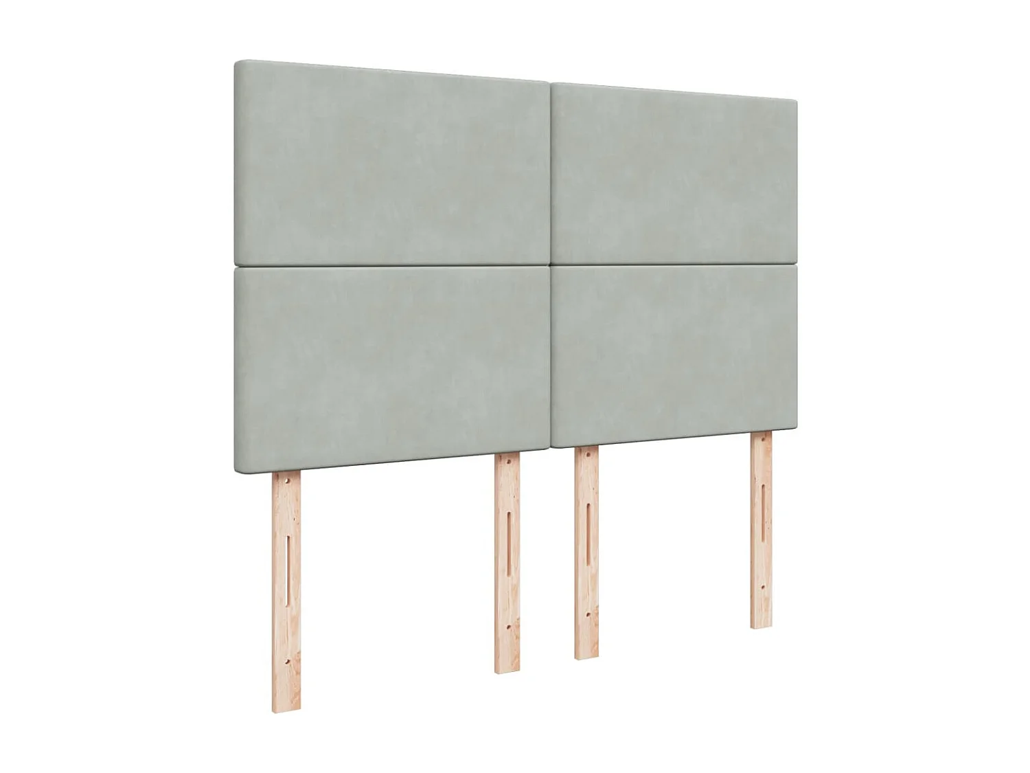 Boxspringbett mit Matratze Hellgrau 140x190 cm Samt